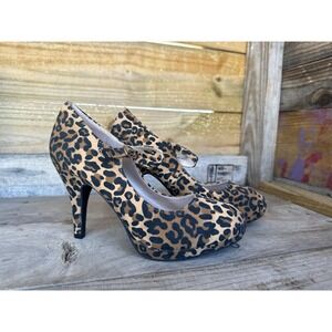 Forever Cheetah Print Womens High Heels Size‎ 8